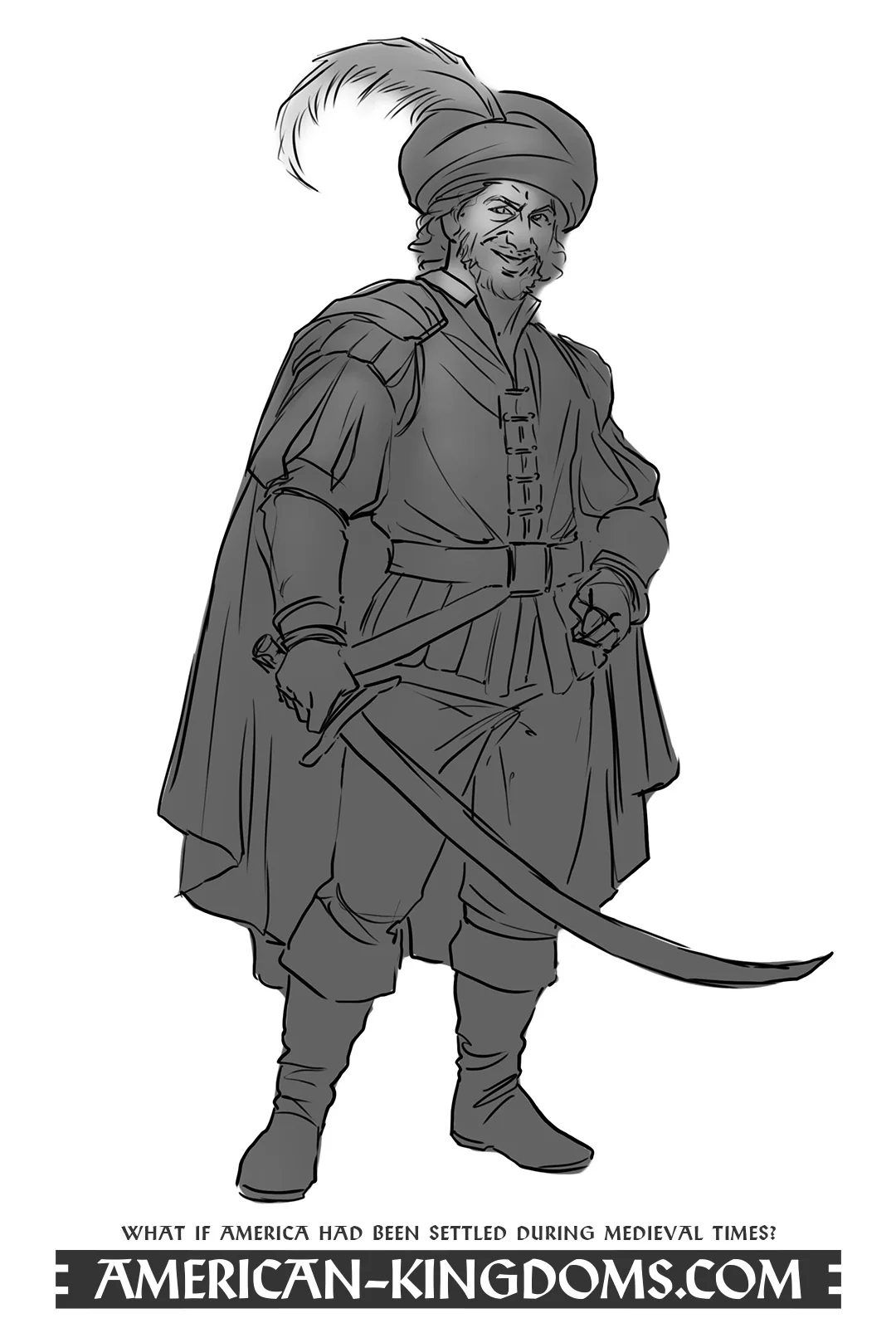 American Kingdoms example: Greyshark Pirate character concept