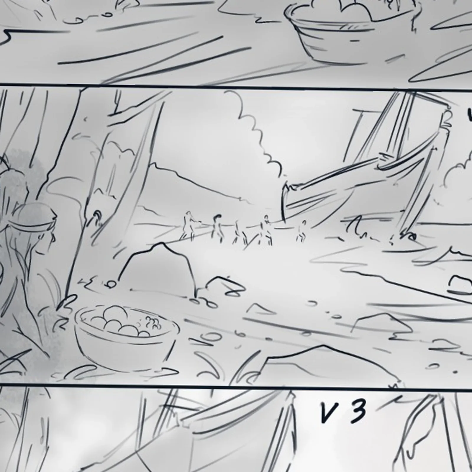 American Kingdoms example: American Kingdoms development storyboards and concept sketches